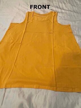TANK TOP, GOLDEN ORANGE, SIZE X, WIDE STRAPS, PENNINGTONS, IN ORIGINAL BAG, TAGS